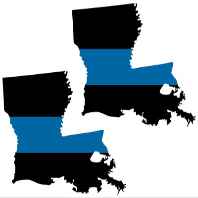 2-3" Louisiana LA State Thin Blue Line Decal Set Police Sheriff SWAT Sticker