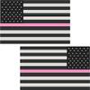 2-5" American Subdued Pink Line Flag Decal Breast Cancer Tactical Sticker RL view 1