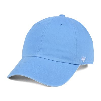 '47 Blank Classic Clean Up Cap, Adjustable Plain Baseball Hat for Men and Women Columbia Blue Cap