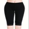 CnlanRow Women Under Skirt Lace Capri Tights - Soft Stretch Cropped Leggings for Women,Black Lace Trim,X-Large view 2