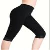CnlanRow Women Under Skirt Lace Capri Tights - Soft Stretch Cropped Leggings for Women,Black Lace Trim,X-Large view 4