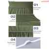 AUSELILY Plus Size Maxi Dress for Women Casual Long Sleeve Crewneck Empire Waist Long Dresses with Pockets 2026 Army Green XL view 3