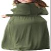 AUSELILY Plus Size Maxi Dress for Women Casual Long Sleeve Crewneck Empire Waist Long Dresses with Pockets 2026 Army Green XL view 4
