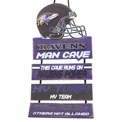 FOCO Baltimore Ravens NFL Mancave Team Logo Man Cave Hanging Wall Sign
