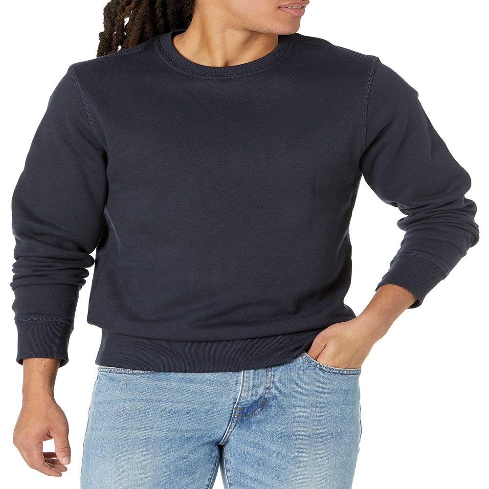 Amazon Essentials Men's Crewneck Fleece Sweatshirt, Navy, XX-Large