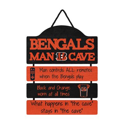 FOCO Cincinnati Bengals NFL Mancave Team Logo Man Cave Hanging Wall Sign