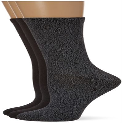 K. Bell Socks womens Soft and Dreamy 3 Pack Crew Casual Sock, Gray Marl, Shoe Size 4-10 US