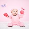 Babysoy Baby Girls' Duo-Styles Double Knot Solid Color Hat/Beanie (12-24 Months, Cantaloupe) view 4
