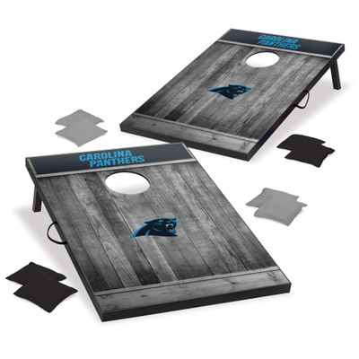 Wild Sports 2'x3' MDF Wood NFL Carolina Panthers Cornhole Set - Grey Wood Design