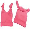 Babysoy Baby Girls' Duo-Styles Double Knot Solid Color Hat/Beanie (6-12 Months, Pink Lemon) view 1