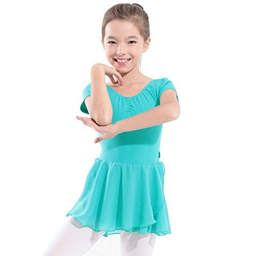11524204 Toddlers Short Sleeves Ballet Skirt Dance Gymnastic Leotards for Girls