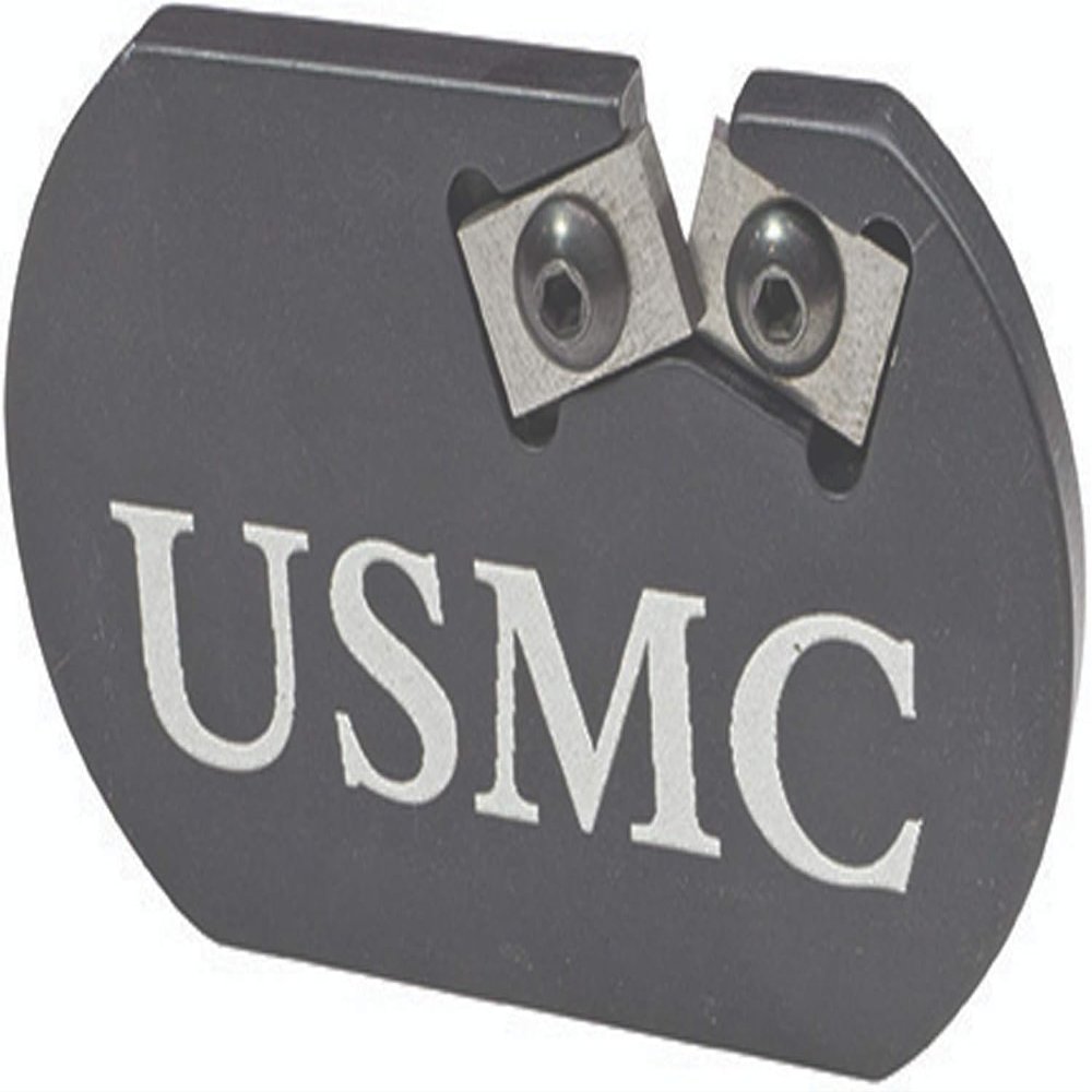 Redi-Edge USMC Knife Sharpener United states Official Marine Corps Challenge Coin Style Blade Sharpener Compact EDC Tool for Tactical, Hunting & Camping Military Gift for Marines
