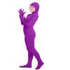 Girls' Women's Full Body Open Face Spandex Unitard Mask Zentai Costume Bodysuit (XL, Purple) view 3