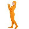 Girls' Women's Full Body Open Face Spandex Unitard Mask Zentai Costume Bodysuit (XS, Orange) view 3