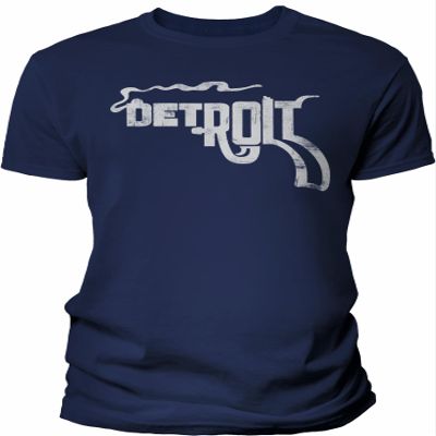 Detroit Smoking Gun Shirt for Men Women Distressed Vintage Soft - F/Navy-4X