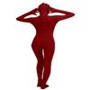 Girls' Women's Full Body Open Face Spandex Unitard Mask Zentai Costume Bodysuit (M, Burgundy) view 2