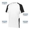 Augusta Sportswear Boys Cutter Jesey White/Black view 3