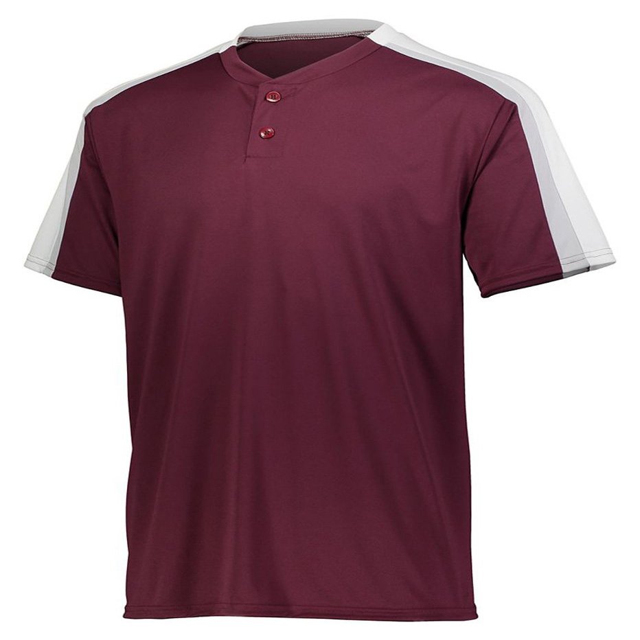 Augusta Sportswear Boys Power Plus Jersey 2.0 S Maroon/White/Silver Grey