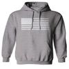 0006. Vintage USA United States of America American Patriotic Proud Flag Style Sweatshirt Pullover Hoodie (Light Gray, X-Large) view 1