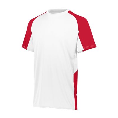 Augusta Sportswear Men's XL Cutter Jersey, White/Red, X-Large