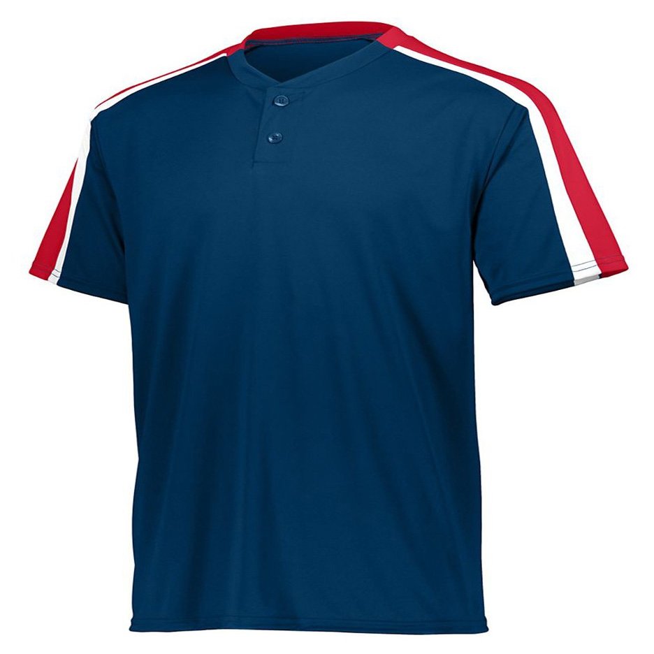 Augusta Sportswear Men's L 1557, Navy/Red/White, Large
