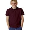Jerzees Boys' SpotShield Short Sleeve Uniform Polo (2-Pack), Maroon, Small view 3