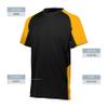 Augusta Sportswear Boys Cutter Jesey Black/Gold view 3