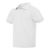 Jerzees Boys' SpotShield Short Sleeve Uniform Polo (2-Pack), White, Small view 3