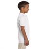 Jerzees Boys' SpotShield Short Sleeve Uniform Polo (2-Pack), White, Small view 4