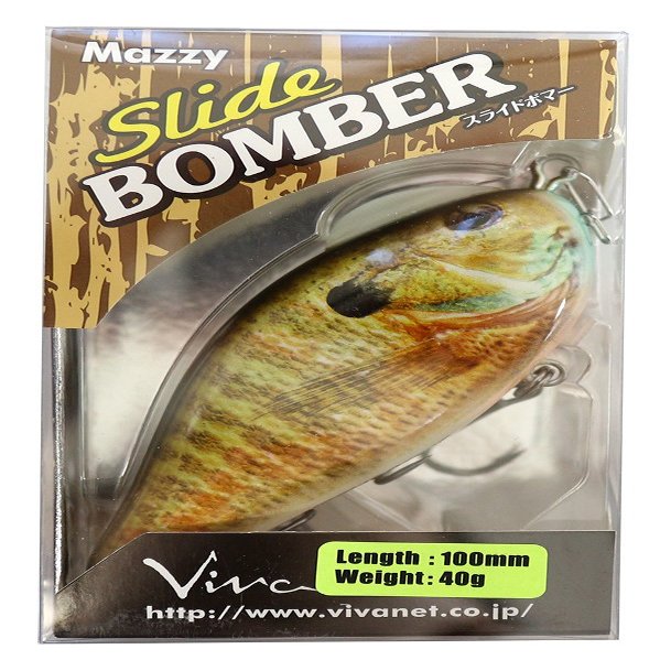 Cormoran #226N Vibrating Mudgie Slide Bomber 3.9 inches (100 mm), 1.4 oz (40 g), Live Gill Lure