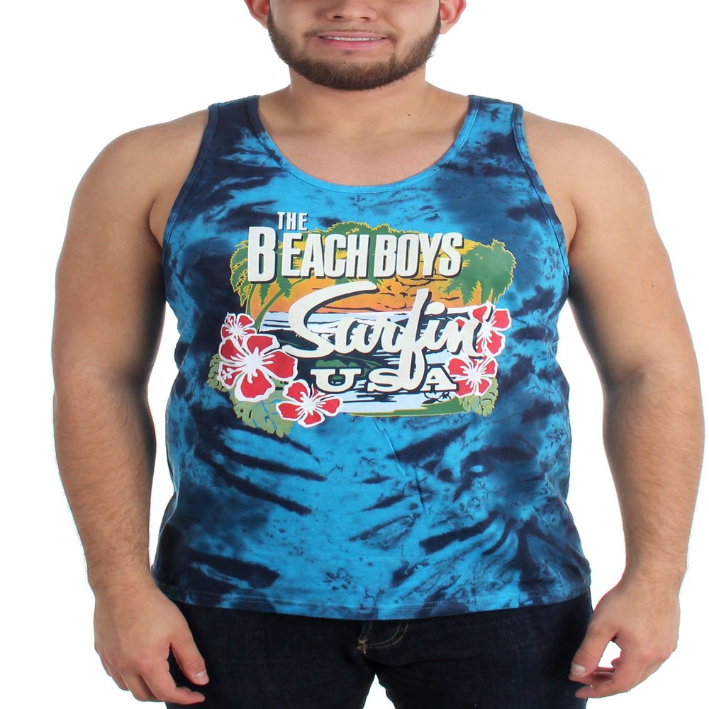 DressCode The Beach Boys - Mens Surfin USA Tie Dye Tank Top, Size:Small, Tie Dye
