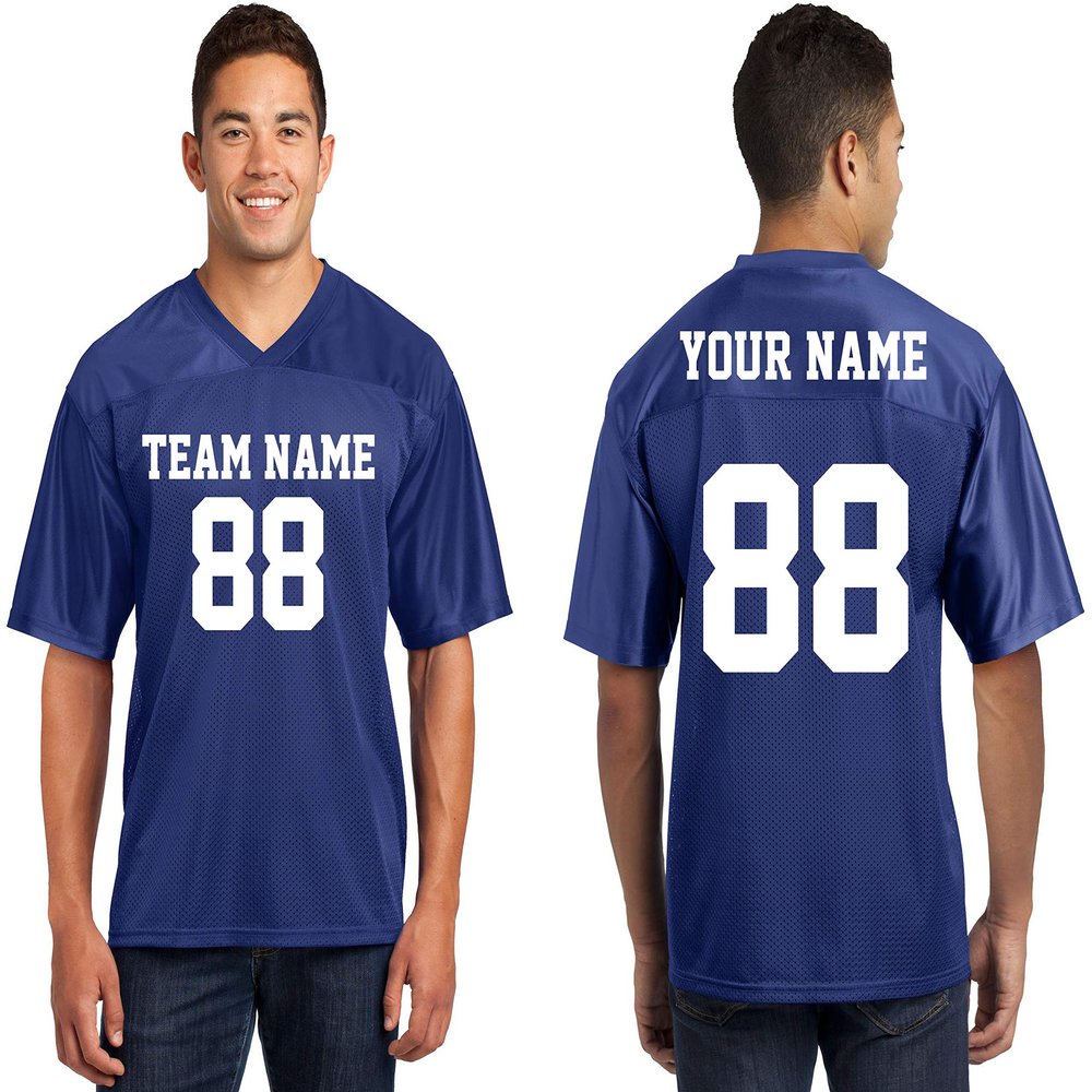 Custom 2-Sided & Double-Sided Jerseys for Men - Design Personalized T-Shirts, Tailored Team Uniforms, Unique Sports Apparel, Athletic Gear for Any Event or Team, True Royal Medium