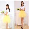 Adult Women 80's Plus Size Tutu Skirt Layered Tulle Petticoat Halloween Tutu Light Yellow view 4