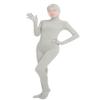 Girls' Women's Full Body Open Face Spandex Unitard Mask Zentai Costume Bodysuit (XL, Light Gray) view 1