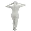 Girls' Women's Full Body Open Face Spandex Unitard Mask Zentai Costume Bodysuit (XL, Light Gray) view 2