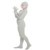 Girls' Women's Full Body Open Face Spandex Unitard Mask Zentai Costume Bodysuit (XL, Light Gray) view 3
