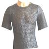 Flat Riveted with Washer Chainmail Shirt Small Size Medieval Chainmail Haubergeon Armour ABS (BLACKENED) view 1
