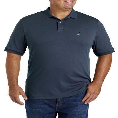 Nautica Men's Big-Tall Classic Fit Short Sleeve Solid Soft Cotton Polo Shirt Shirt, -navy, 2X Big
