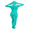Girls' Women's Full Body Open Face Spandex Unitard Mask Zentai Costume Bodysuit (S, Mint Blue) view 2