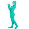 Girls' Women's Full Body Open Face Spandex Unitard Mask Zentai Costume Bodysuit (S, Mint Blue) view 3