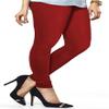 ladyline Extra Long Churidar Leggings Plain Cotton Indian Yoga Workout Pants for Women (Free Size-Dark Red) view 1