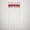 Completed Arrow - Carbon Fiber Spine 500 with 3" feathers, target points (Red Feathers) view 1