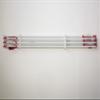 Completed Arrow - Carbon Fiber Spine 500 with 3" feathers, target points (Red Feathers) view 2