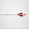 Completed Arrow - Carbon Fiber Spine 500 with 3" feathers, target points (Red Feathers) view 3