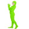 Girls' Women's Full Body Open Face Spandex Unitard Mask Zentai Costume Bodysuit (S, Fluorescent Green) view 3