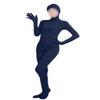 Girls' Women's Full Body Open Face Spandex Unitard Mask Zentai Costume Bodysuit (M, Navy Blue) view 1