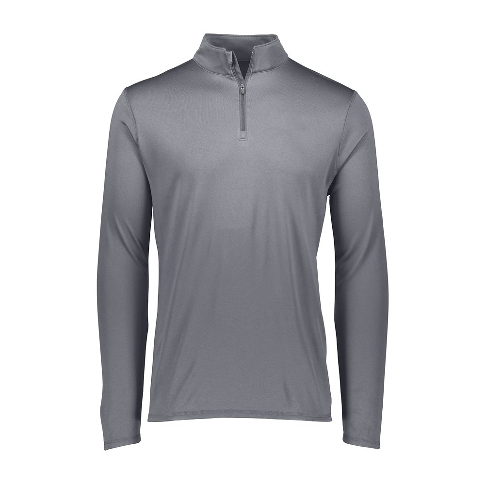 Augusta Sportswear Men's Attain Light Weight Wicking Knit 1/4 Zip Pullover - Moisture-Wicking Athletic Performance and Comfort Wear Graphite S