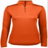 Augusta Sportswear Ladies Attain Wicking 1/4 Zip Pullover - Women's Running Long Sleeve Jacket with Sun Protection, Orange, X-Small view 2