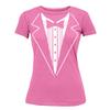 P&B Tuxedo White Funny Women's T-Shirt, M, Azalea Pink view 1