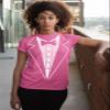 P&B Tuxedo White Funny Women's T-Shirt, M, Azalea Pink view 2